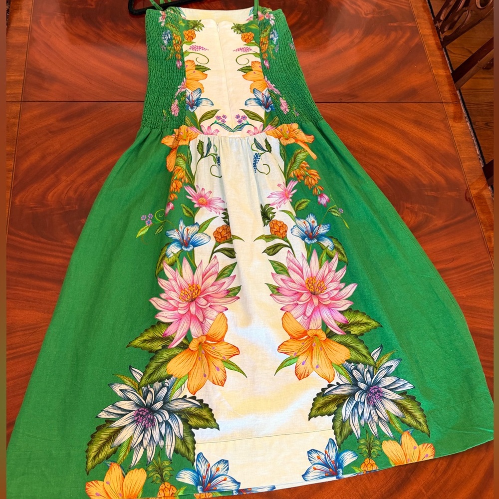 NWT Farm Rio Sweet Bloom Dreamscape Midi Dress M - Picture 12 of 17